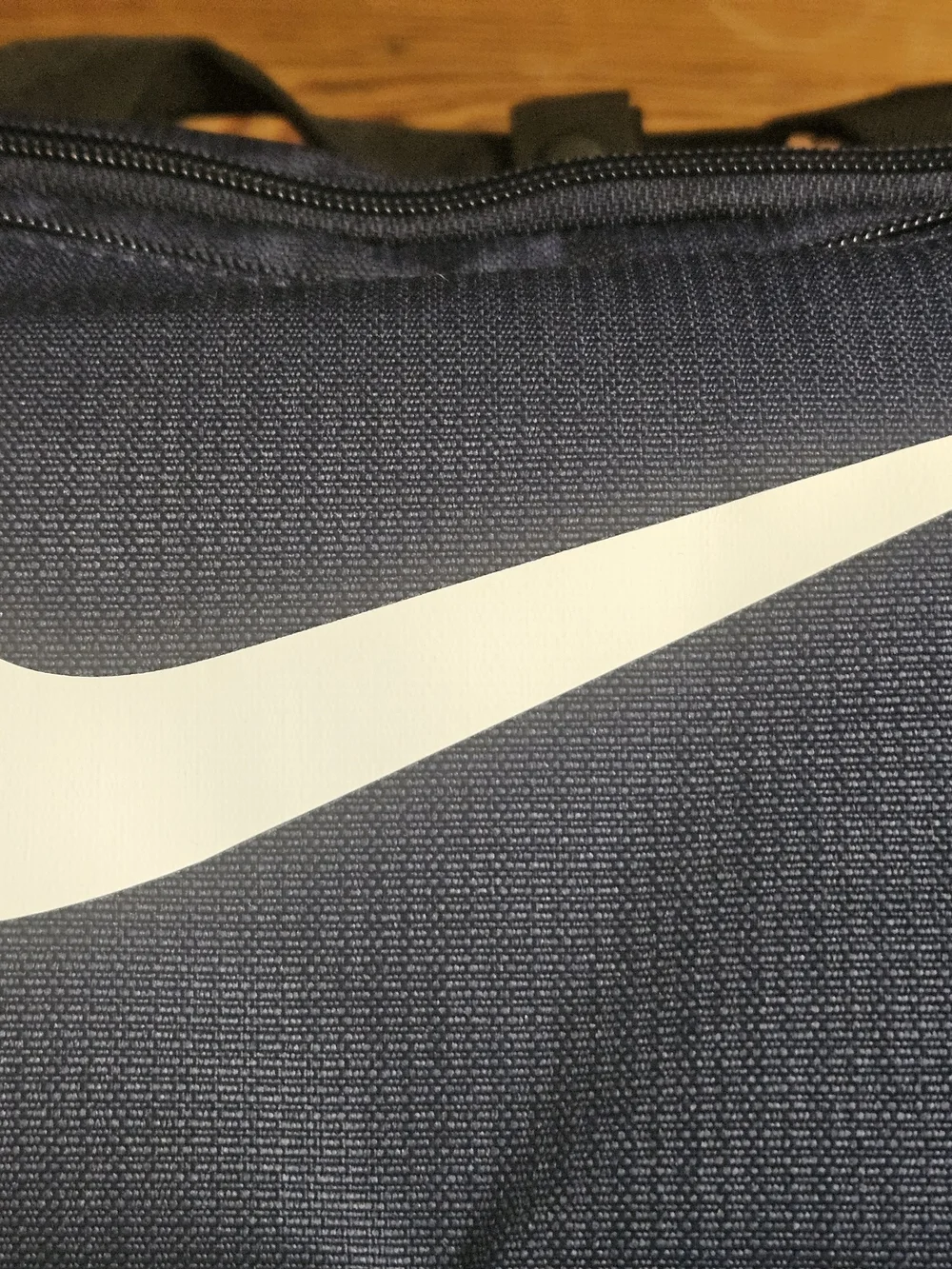 Nike Men’s Navy Duffel Bag with White Swoosh